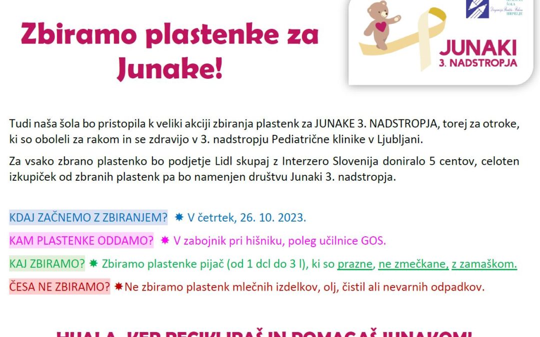 Plastenke za junake 3. nadstropja!